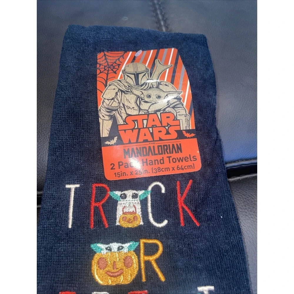 Star Wars Mandalorian Trick or Treat Hand Towels Baby Yoda Grogu Halloween
